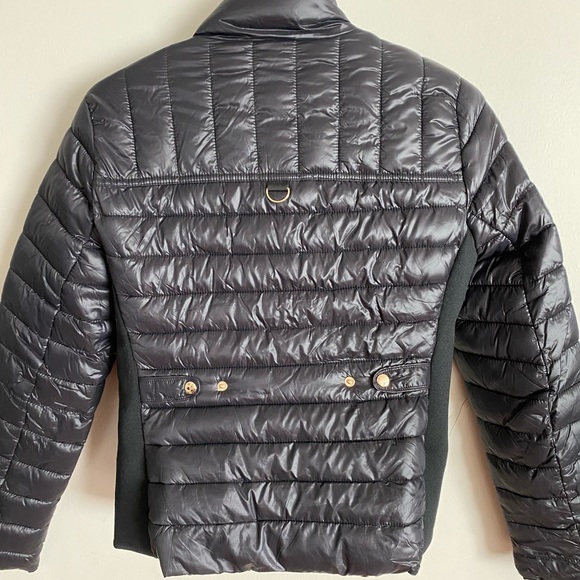 Black Slim Fit Puffer Jacket - Picture 2 of 5